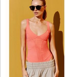 Free People Heart of Gold Leotard size Large NWT
